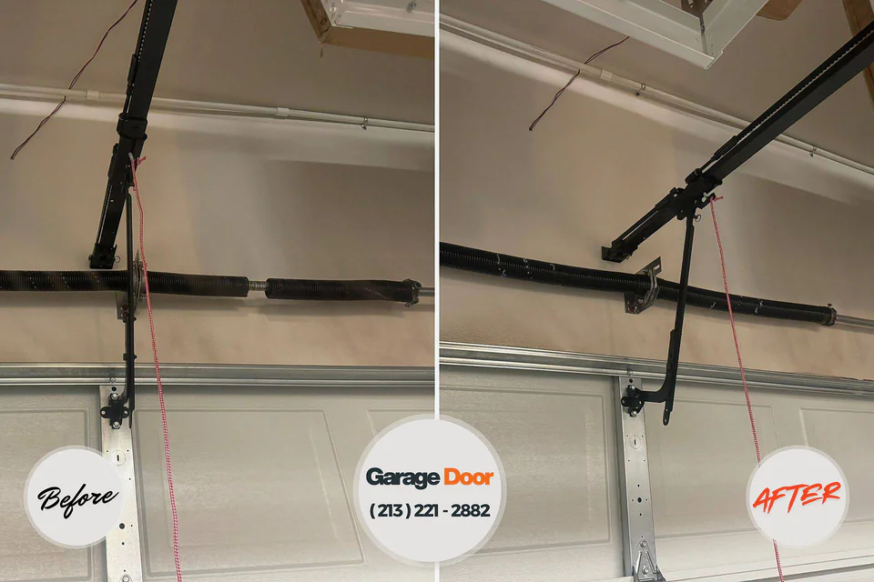 Before and after: garage door repair 37354
